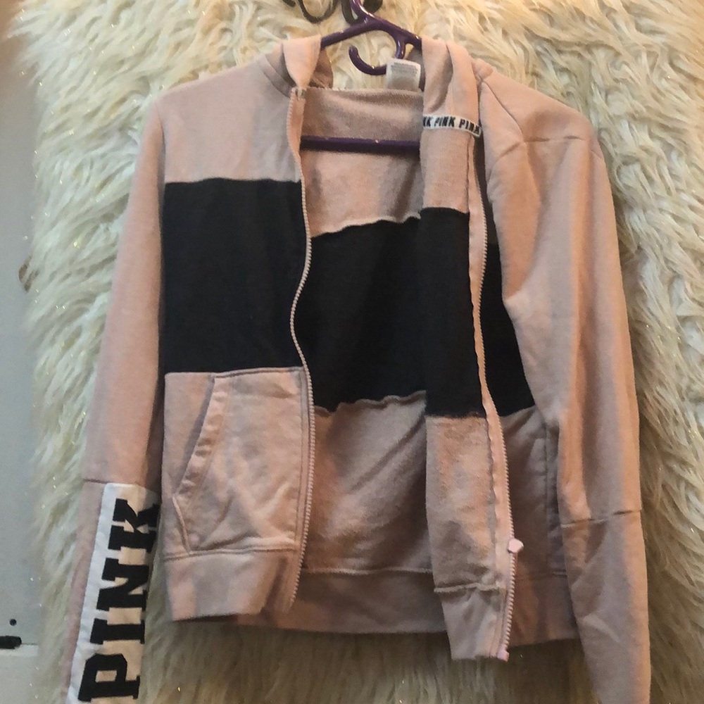 VS Pink Zip up Sweatshirt